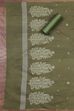 Pink Cotton Jamdani Unstitched Suit Set image number 3
