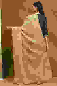 Gold-Toned Floral Yarn-Dyed Festive Dupatta image number 3