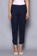 White Viscose Lycra Solid Pant image number 0
