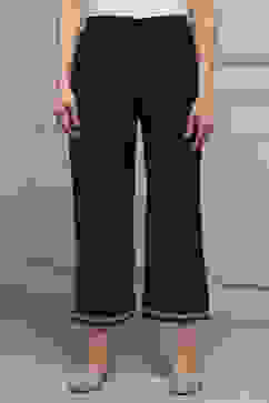 Black Polyester Straight Palazzos image number 4