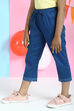 Blue Cotton Lycra Capris image number 0