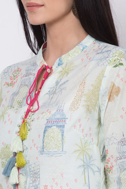 Mint Green A Line Kurta image number 1