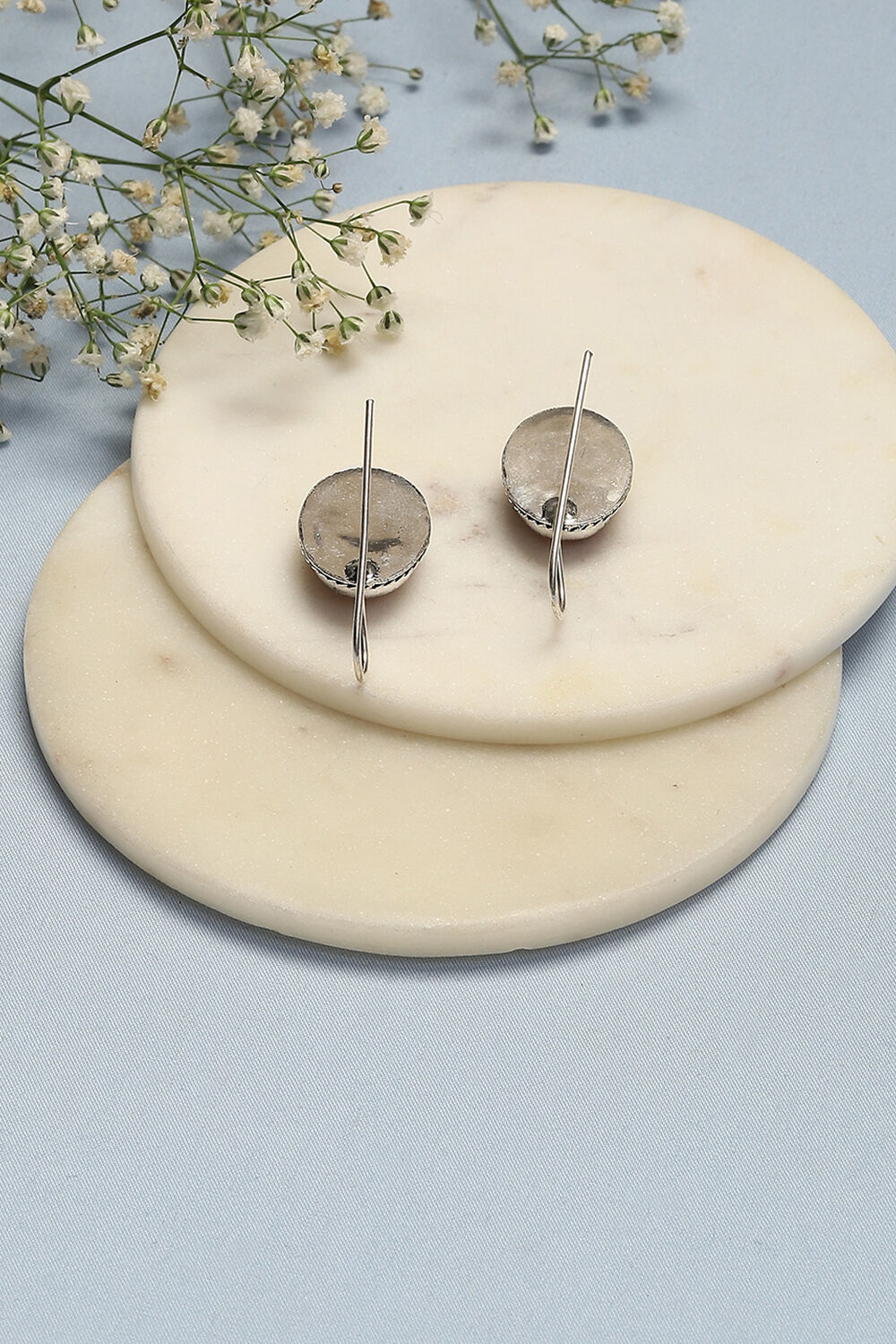 Light Pink Brass Earrings image number 2