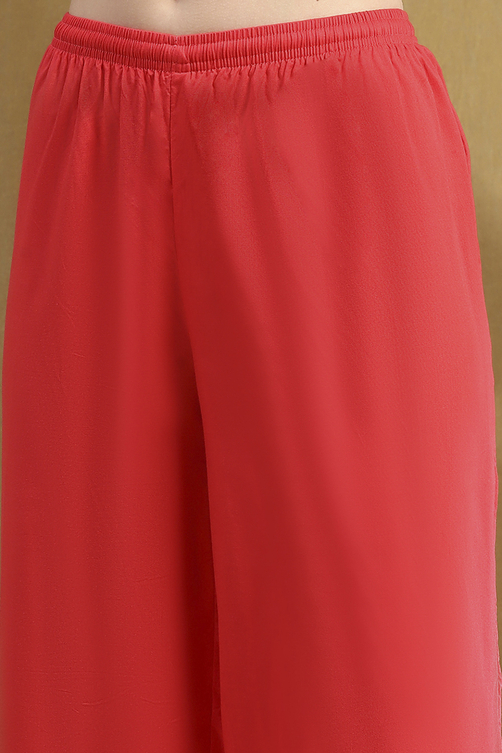 Grey Printed Festive A-line Suit Set image number 2