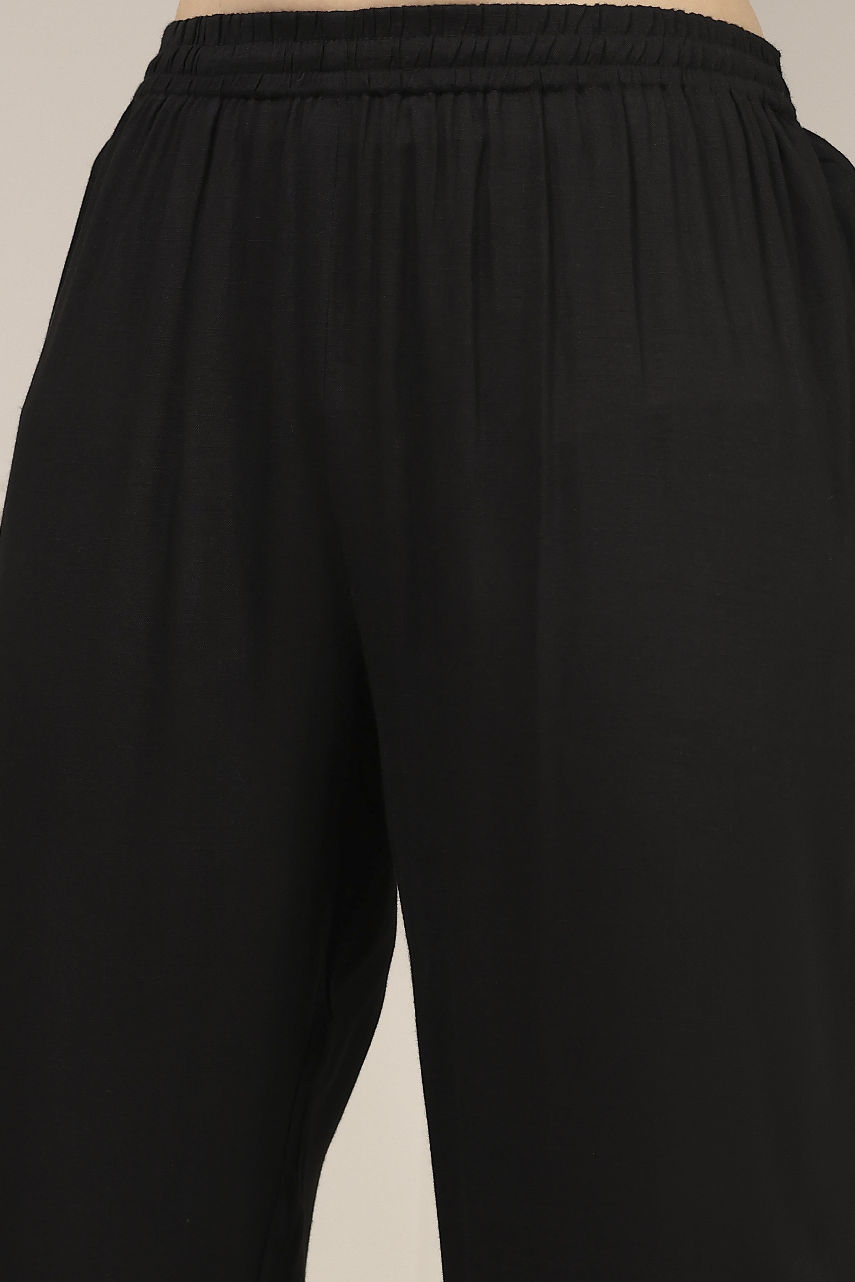 Black Viscose Rayon Straight Dyed Fusion Set image number 2