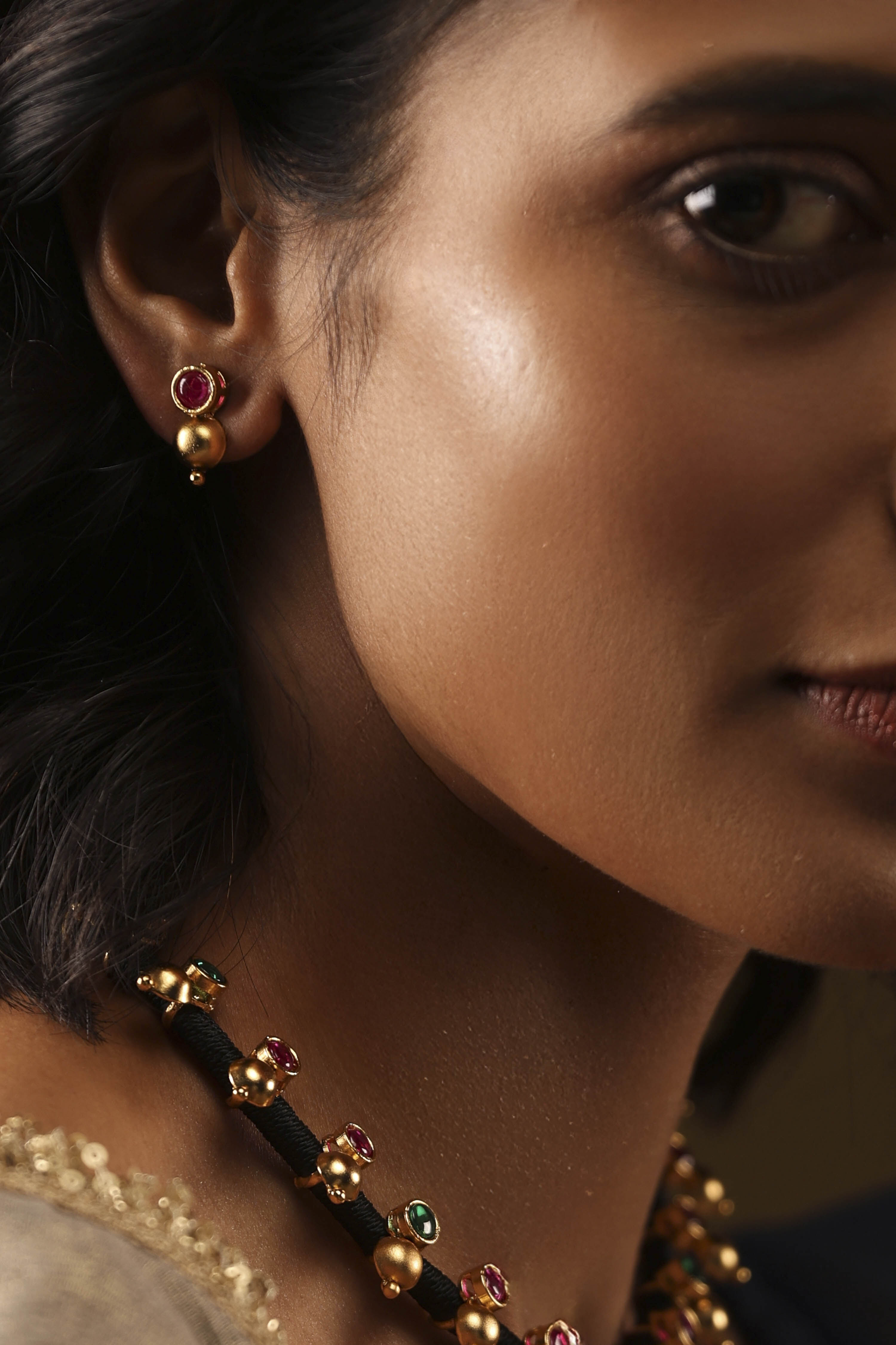 Multicolor Brass Necklace Set image number 1