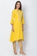 Blue Cotton And Viscose A-Line Solid Kurta image number 4