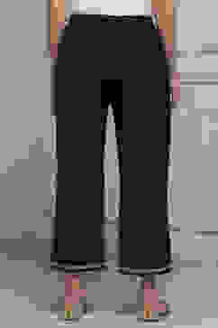 Black Polyester Straight Palazzos image number 5