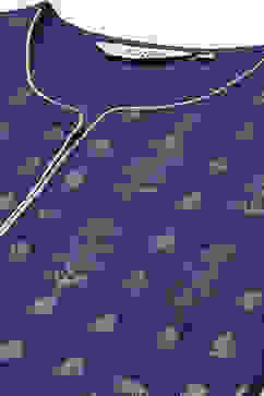 Royal Blue LIVA Straight Printed Kurta image number 1