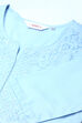 Ice Blue Cotton Embroidered Kurta image number 1