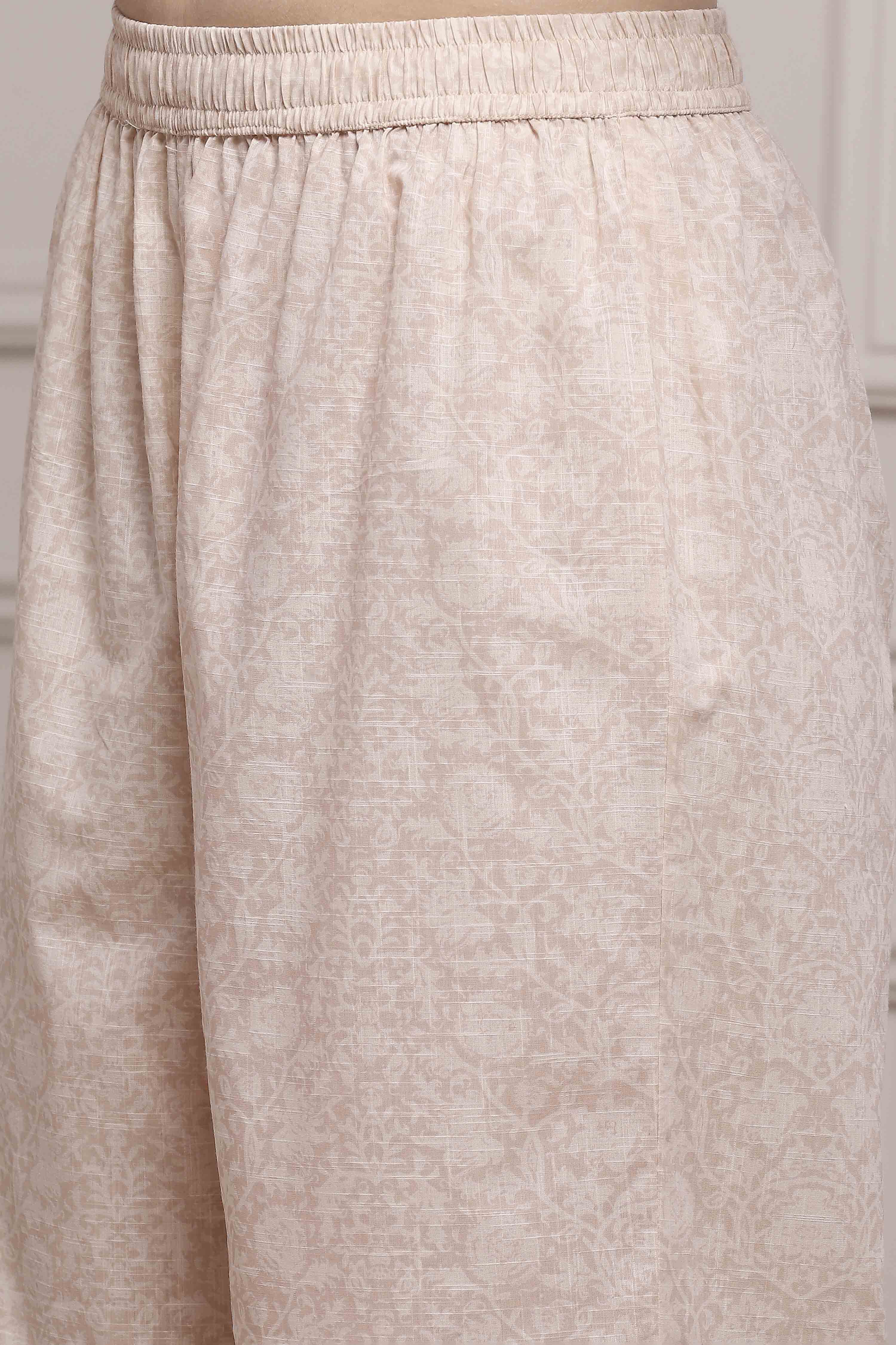 Blue Cotton Straight Suit Set image number 2