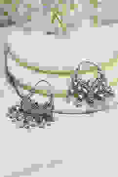 Oxidised Gold Brass Chaandbali image number 0