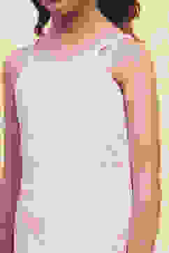 Pink Cotton Strappy Straight Kurta Sharara Set image number 1