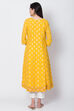 Fuchsia Art Silk A-Line Printed Kurta Dress image number 3