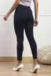 Off White Cotton Lycra Leggings image number 5