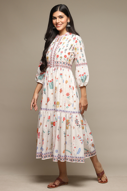 Black Cotton Straight Printed Kurta image number 2