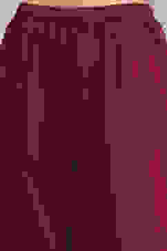 Rust and Blue Cotton Printed A-Line Suit Set image number 2