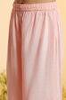 Peach Embroidered Straight Kurta Set image number 2