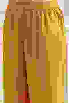 Orange Solid Straight Suit Set image number 2