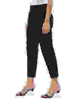 Black Poly Viscose Pants image number 2