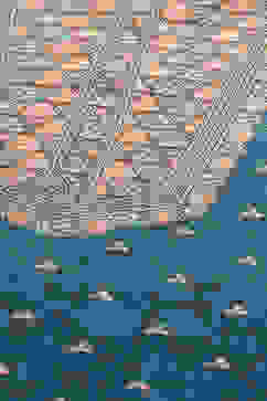 Teal Art Silk Kaftan Set image number 1