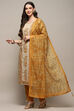 Beige Pink Chanderi Unstitched Suit set image number 1