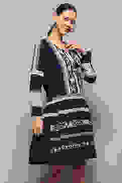 Indigo Pure Cotton Embroidered Flared Dress image number 4