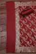 Teal Cotton Printed Embroidered Unstitched Suit Set image number 3