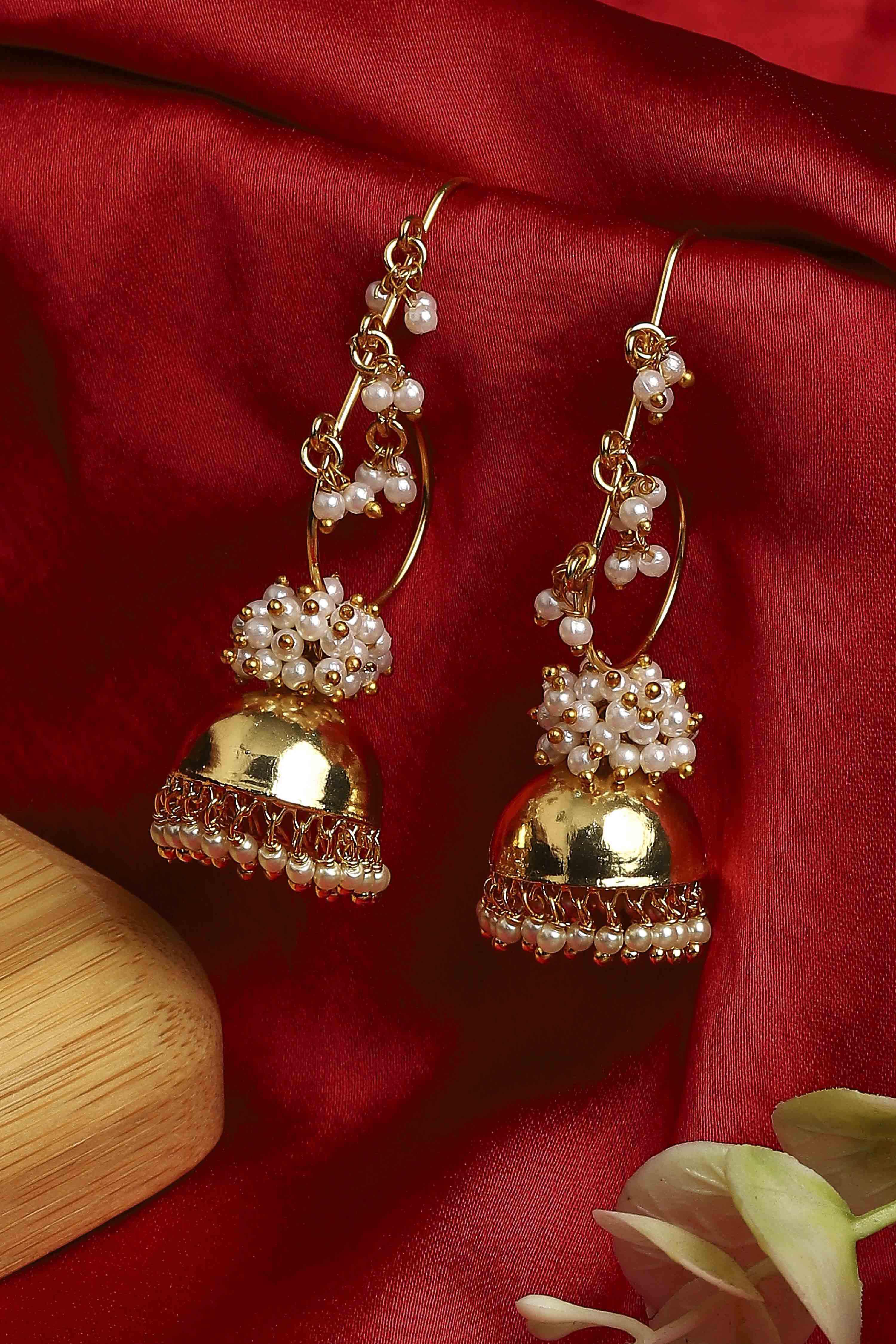 Gold Brass Jhumka image number 2