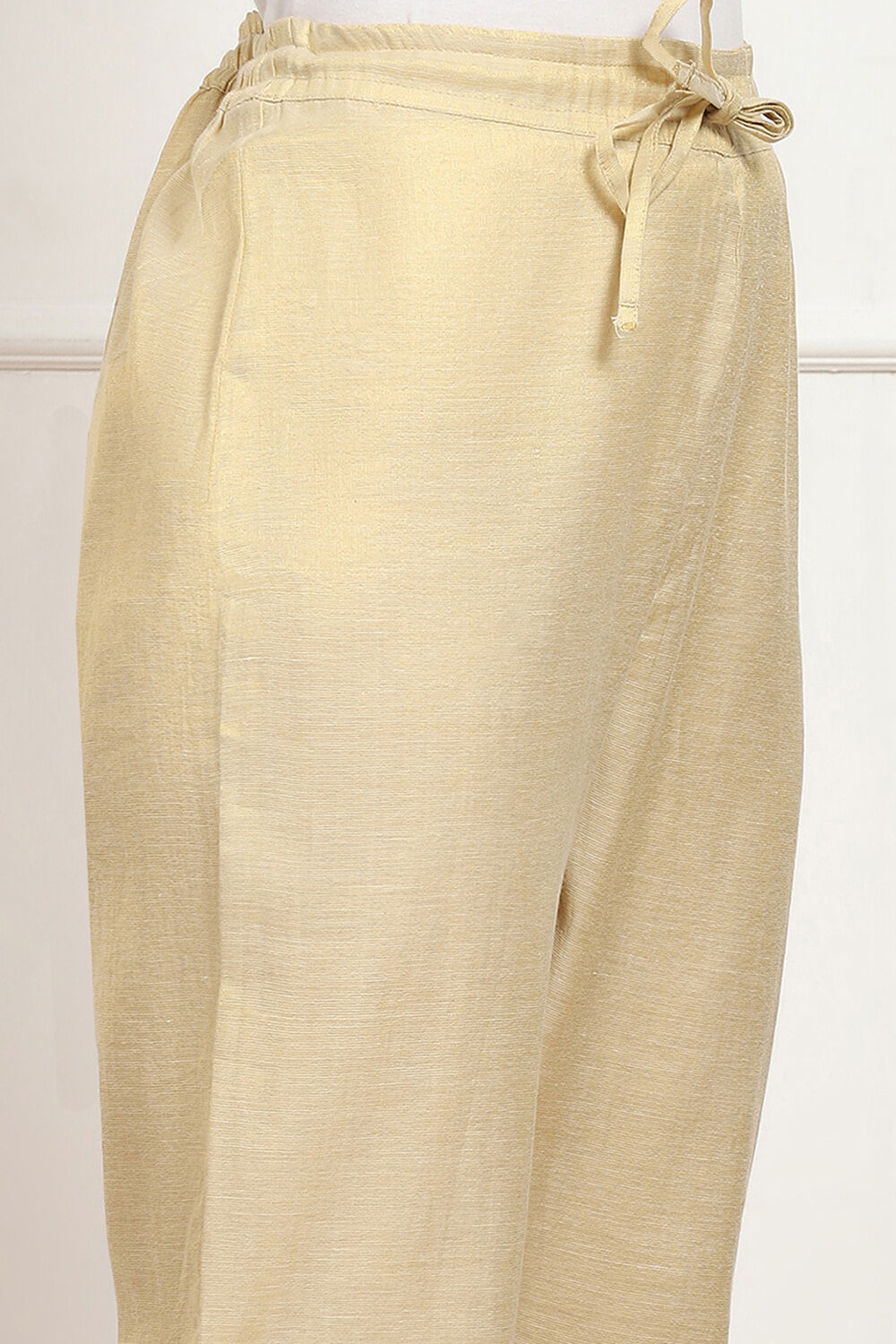 Beige Cotton Pants image number 1