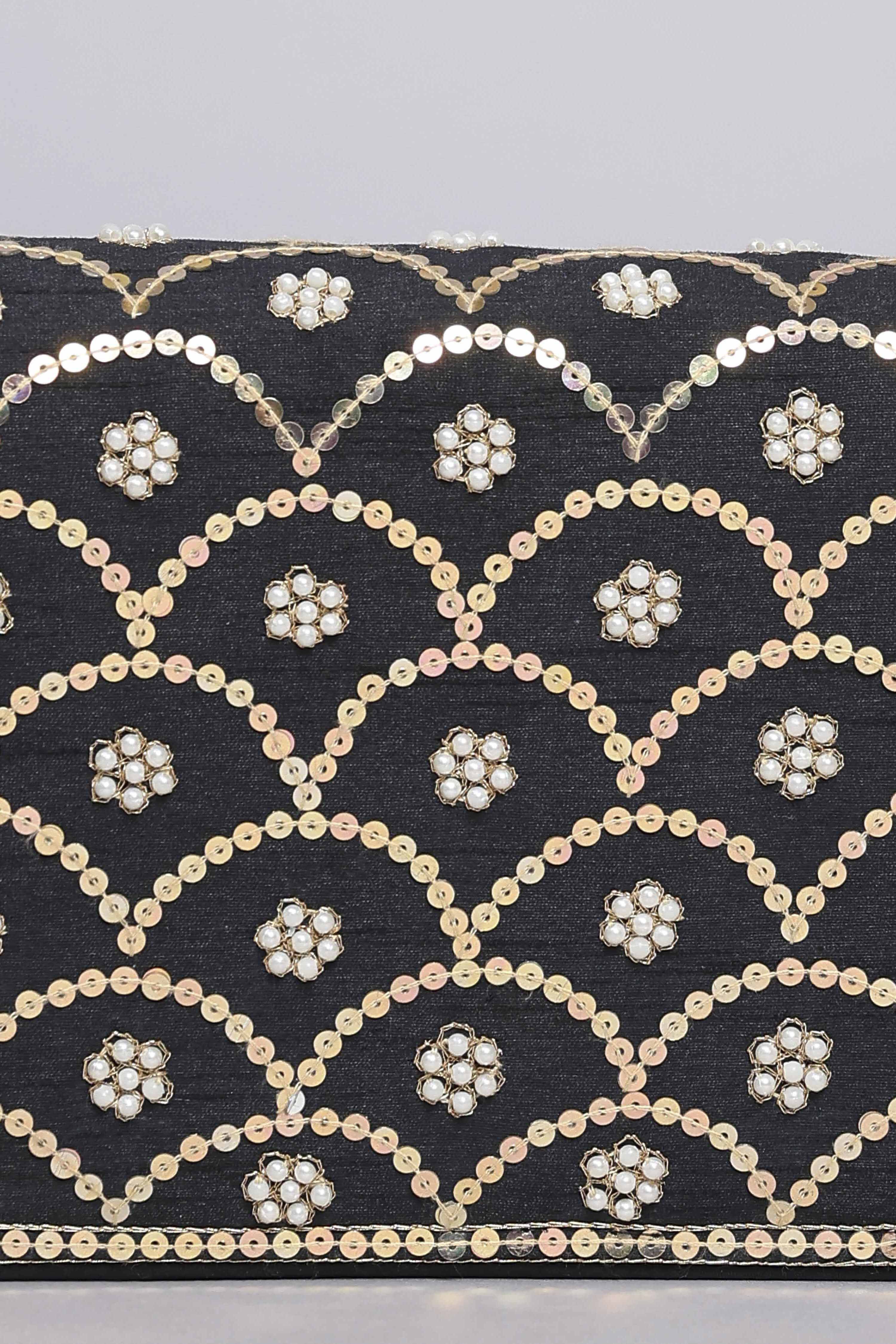 Black Polycotton Clutch image number 1