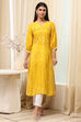 Pink Modal Blend A-Line Printed Kurta image number 5