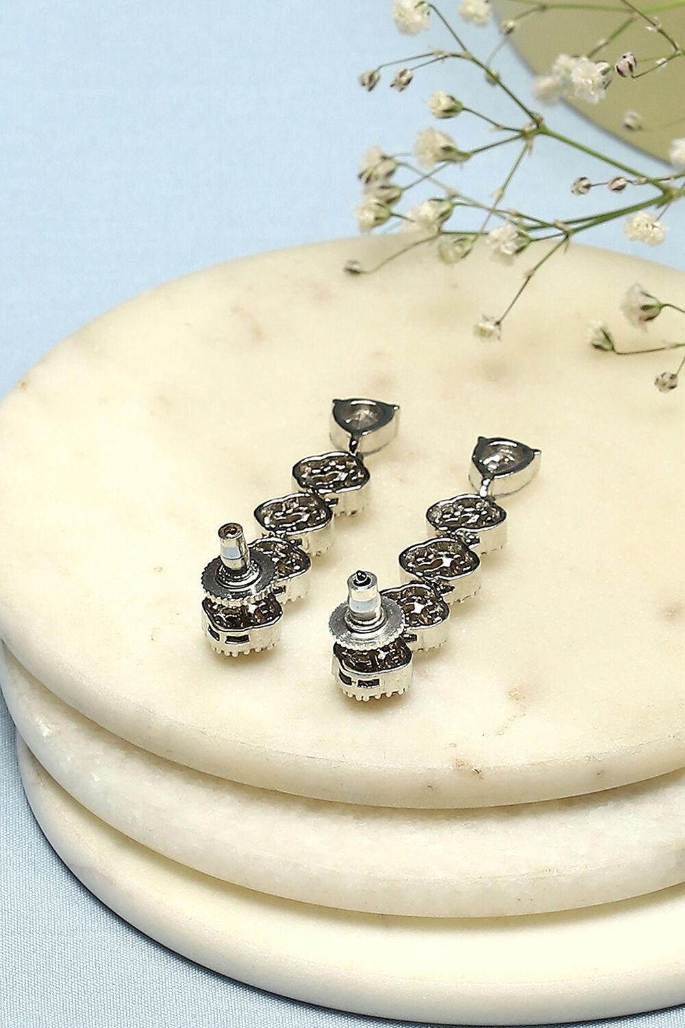 White Brass Danglers image number 2