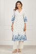 Blue Cotton Straight Kurta image number 5