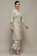 Blue Rayon Straight Kurta image number 4