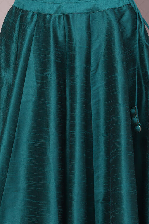 Peacock Flared Art Silk Skirts image number 1