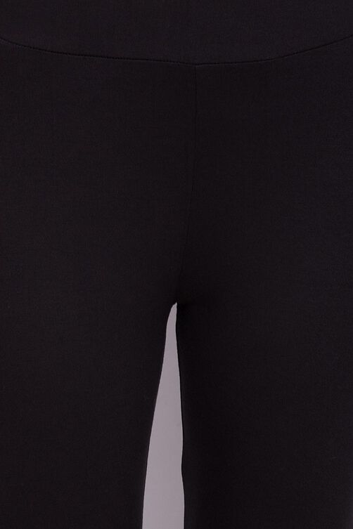 Black Viscose Lycra Solid Leggings image number 1