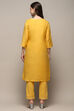 Powder Blue Cambric Narrow Kurta Pant Suit Set image number 5
