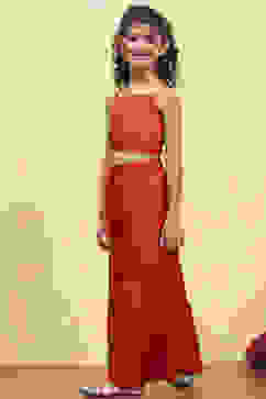 Pink Brocade Yarndyed Fitted 3 Piece Set image number 6