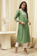 Pink Pure Cotton Printed Straight Kurta image number 4