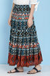 Black Cotton Long Skirt image number 2