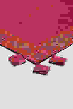 Cherry Printed Cotton Straight Kurta Slim Pants Suit Set image number 3