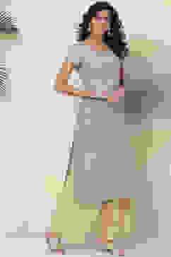 Ice Blue Cotton A Line Kurta image number 3