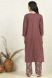 Blue Cotton Unstitched Suit Set image number 5