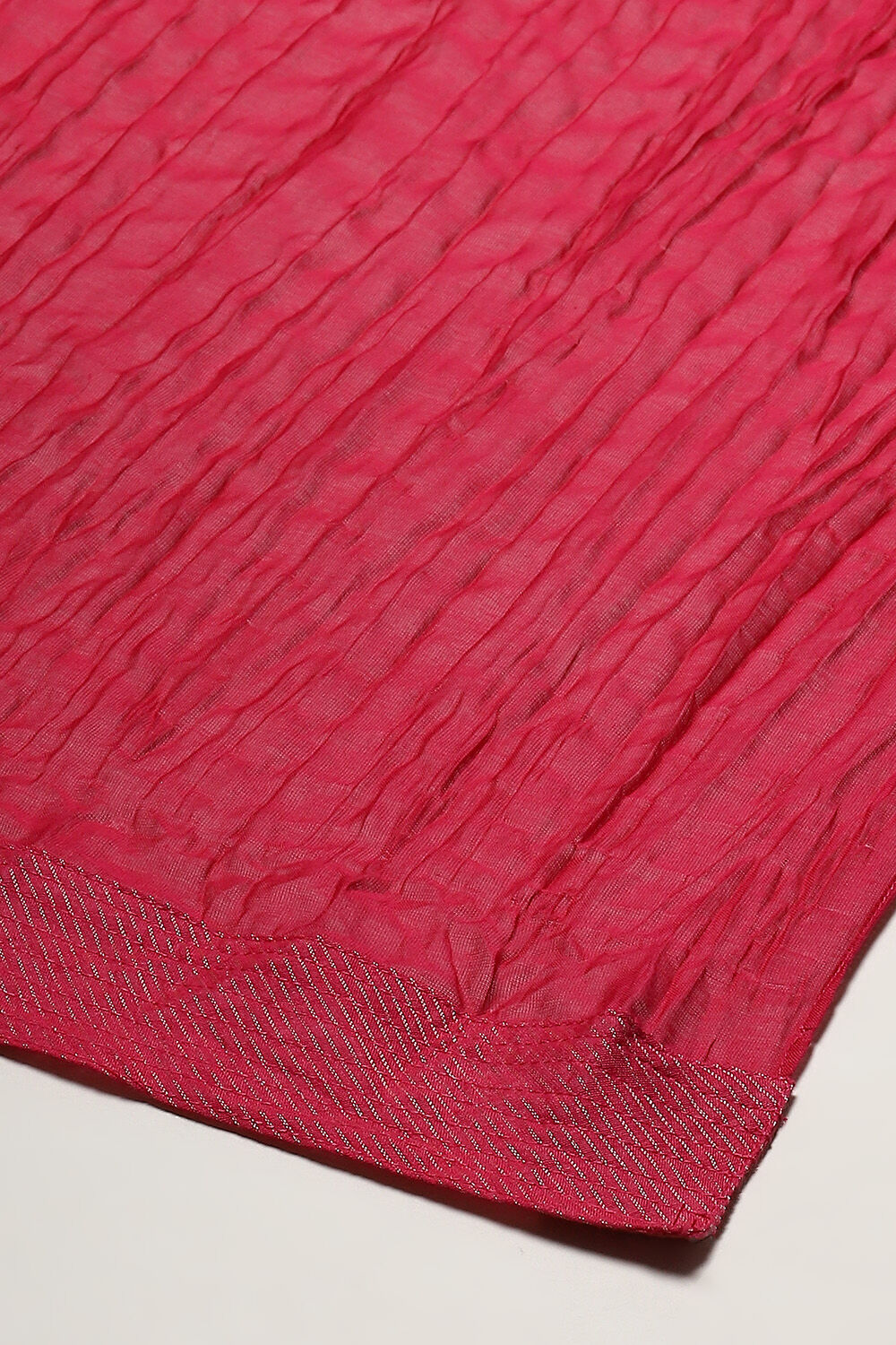 Rohit Bal Fuschia Cotton Blend Straight Kurta Suit Set image number 3