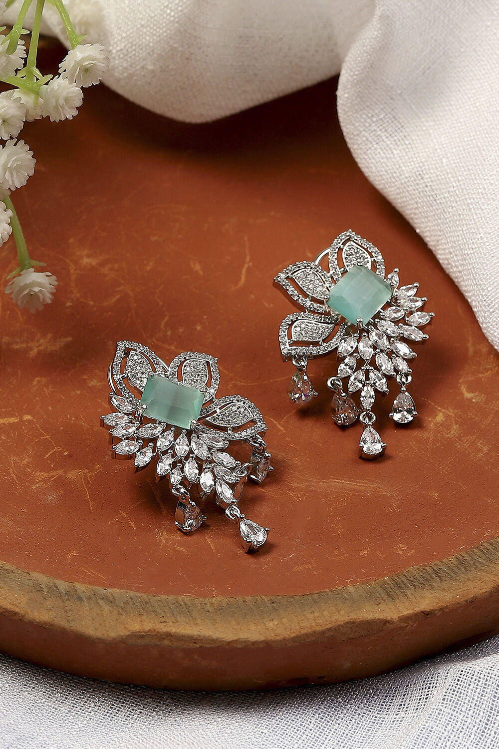 Mint Green Alloy Drop & Danglers image number 0