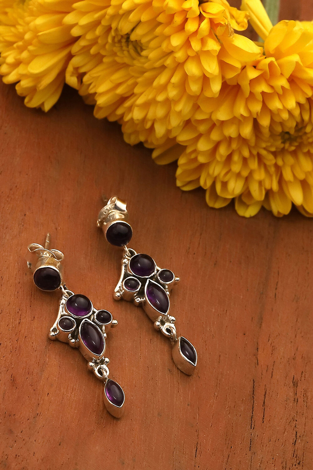 Blue 925 Sterling Silver Earrings image number 0