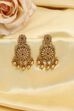 Red Gold Plated Minimal Stone Studded Drop Earrings image number 0