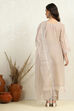 Peach-Coloured Floral Embroidered Unstitched Suit Set image number 4