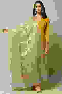 Grey Silk Blend Yarndyed Dupatta image number 0